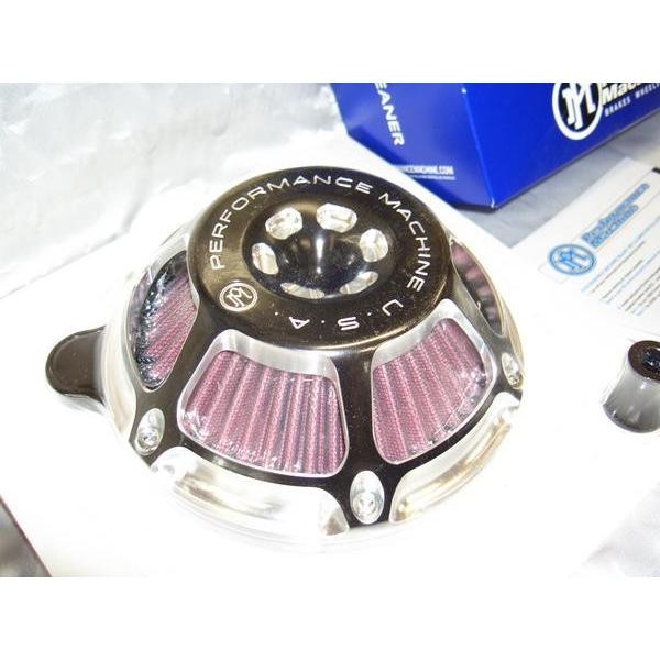 PM・2008〜電子スロットル・MAX HP エアクリーナー・ブラック　1010-1328・0206-2081-BM　ハーレー