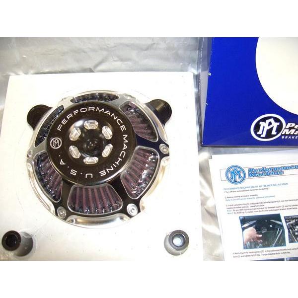 PM・2008〜電子スロットル・MAX HP エアクリーナー・ブラック　1010-1328・0206-2081-BM　ハーレー_1