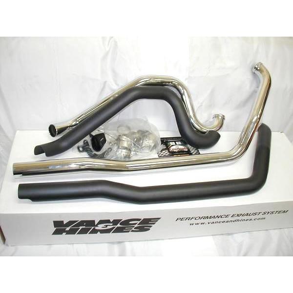 VANCE＆HINES・1995〜2008ツーリング・独立エキパイ・ブラック　46799・1802-0205