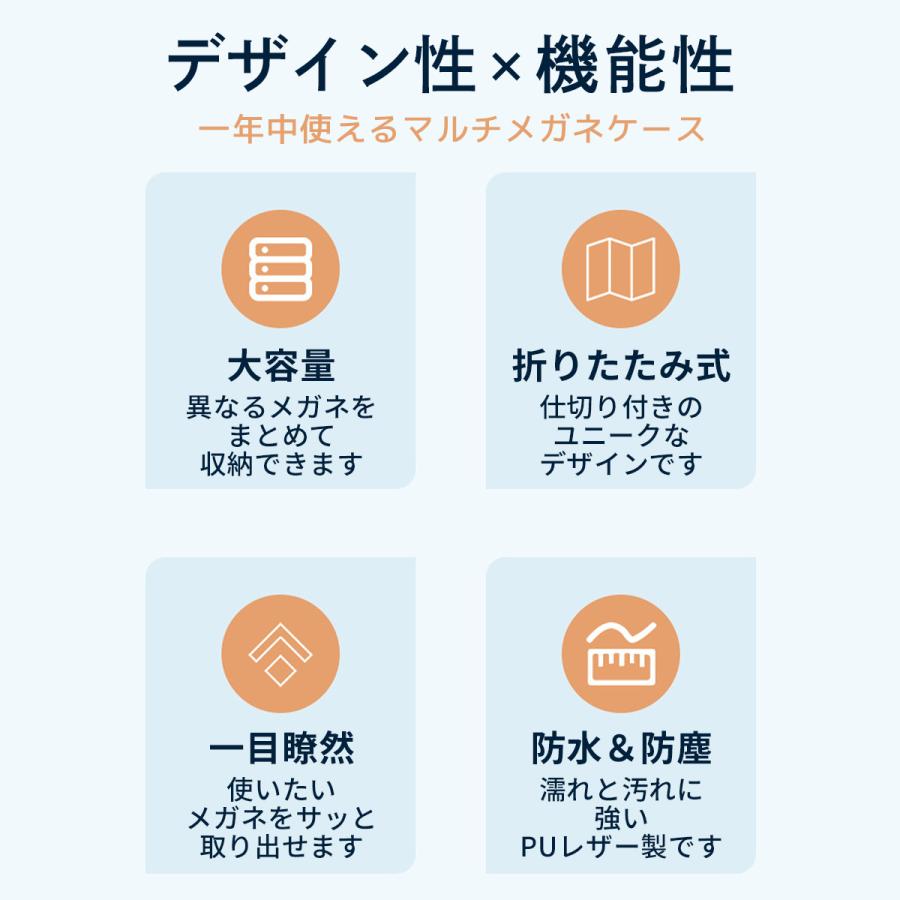 メガネケース 複数収納 眼鏡 サングラス 老眼鏡 おしゃれ 壁掛け 2本 3