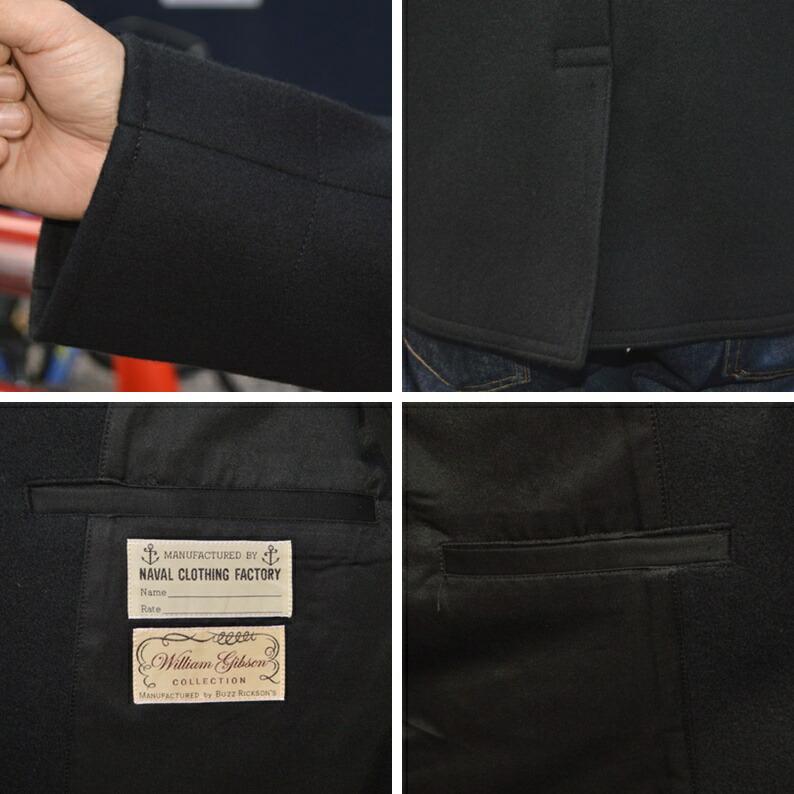 BUZZ RICKSON'S バズリクソンズ  ウィリアムギブソン コレクション "BR12394" タイプブラックPコート Pコート ピーコート ウール メルトン コート | BUZZ RICKSON'S | 08