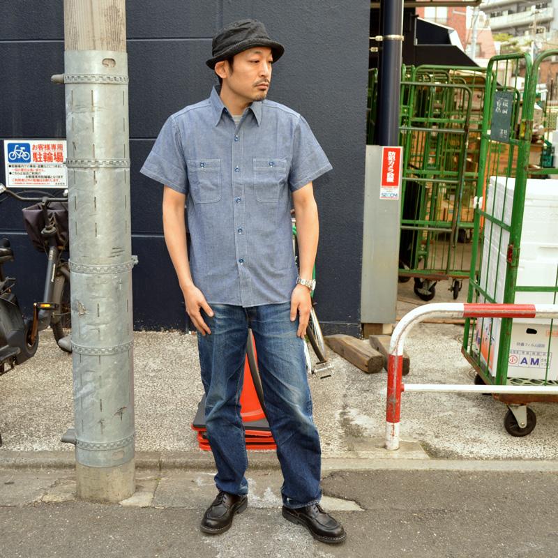 BUZZ RICKSON'S バズリクソンズ "BR35856" BLUE CHAMBRAY WORK SHIRT ブルーシャンブレー S/S ワークシャツ［S/Sシャツ］ | BUZZ RICKSON'S | 03