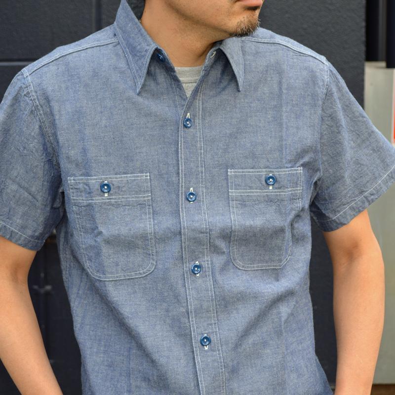 BUZZ RICKSON'S バズリクソンズ "BR35856" BLUE CHAMBRAY WORK SHIRT ブルーシャンブレー S/S ワークシャツ［S/Sシャツ］ | BUZZ RICKSON'S | 05