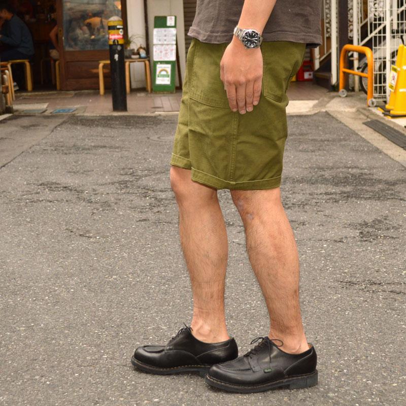 BUZZ RICKSON'S バズリクソンズ "BR51735" TROUSERS, MEN'S, COTTON SATEEN OLIVE GREEN QM SHADE 107, TYPE 1, CLASS SHORTS [ショーツ] | BUZZ RICKSON'S | 10