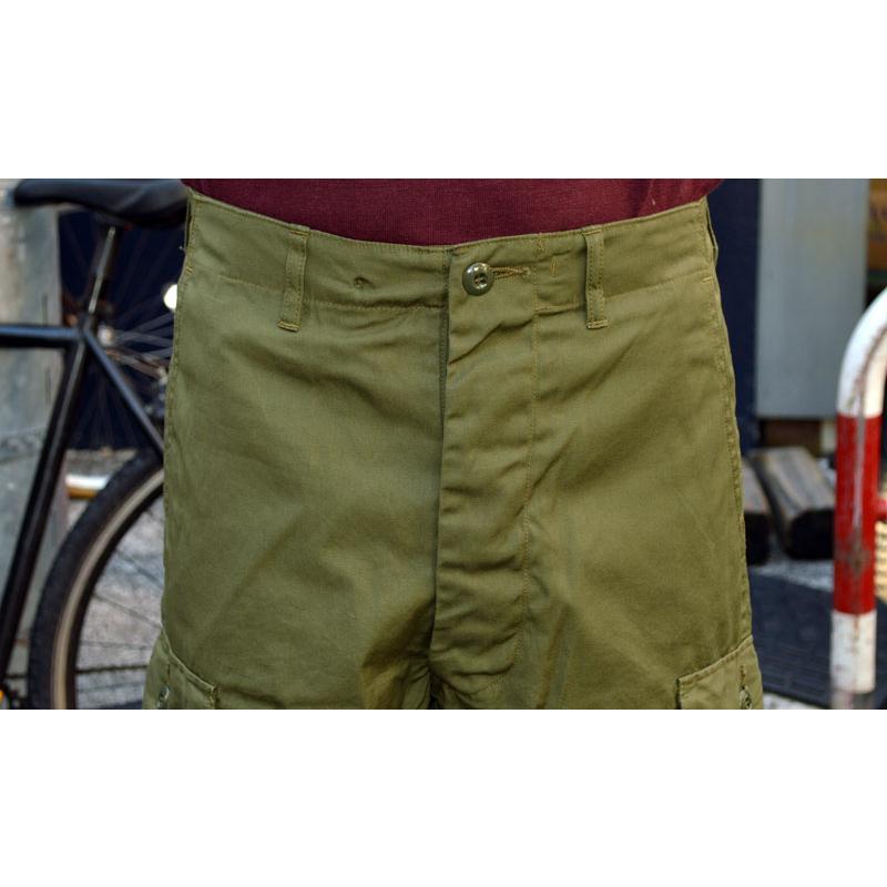 BUZZ RICKSON'S バズリクソンズ "BR51907" TROUSERS, MEN'S, COTTON WIND RESISTANT POPLIN, OLIVE GREEN, ARMY SHADE 107 SHORTS [ショーツ] | BUZZ RICKSON'S | 08