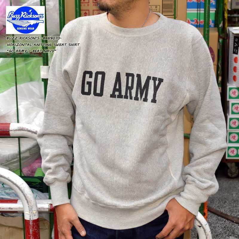 BUZZ RICKSON'S バズリクソンズ "BR69070" HORIZONTAL KNITTING SWEAT SHIRTS “GO ARMY BEAT NAVY” スウェットシャツ [スウェット] | BUZZ RICKSON'S