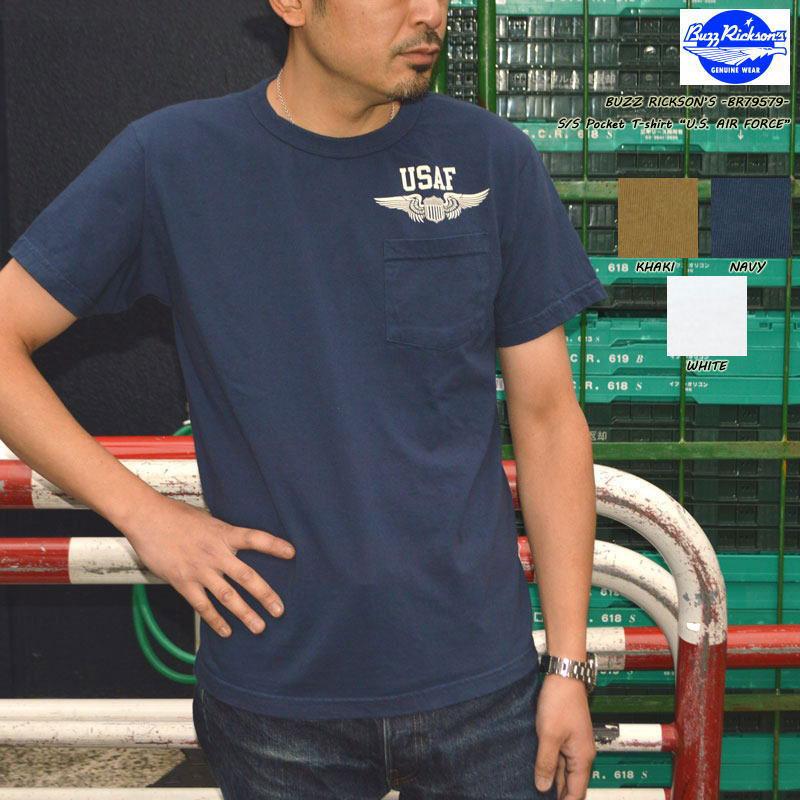BUZZ RICKSON'S バズリクソンズ 東洋エンタープライズ BR79579 S/S POCKET T-SHIRT U.S. AIR FORCE ミリタリー Tシャツ 丸胴 USA | BUZZ RICKSON'S