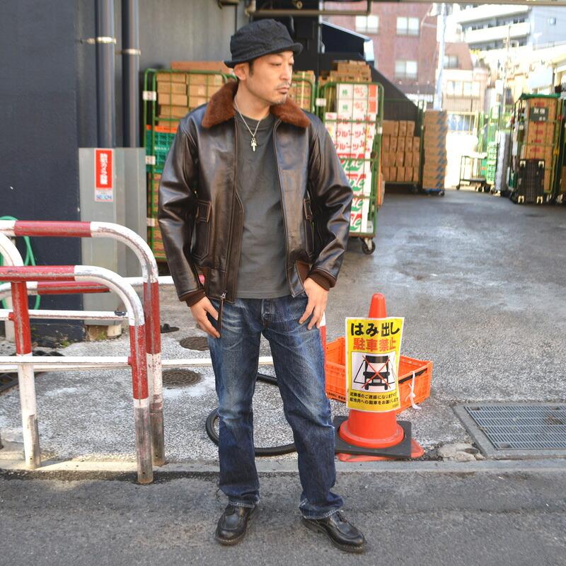 BUZZ RICKSON'S "BR80647" Type AN-J-3A “BUZZ RICKSON CO. INC. HORSEHIDE MODEL” ホースハイドモデル レザージャケット フライトジャケット G-1 日本製 本革 | BUZZ RICKSON'S | 08