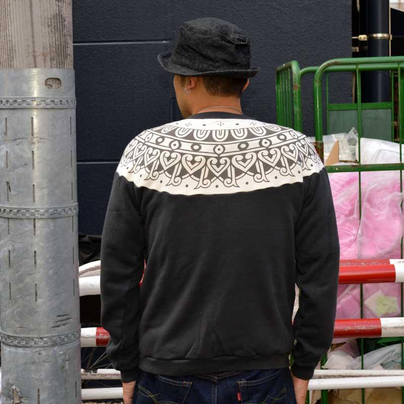 FULLCOUNT フルカウント "3764" Tribal Pattern Sweatshirts トライバル雪柄クルーネックスウェット [スウェット] | FULLCOUNT | 02