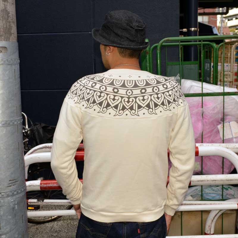 FULLCOUNT フルカウント "3764" Tribal Pattern Sweatshirts トライバル雪柄クルーネックスウェット [スウェット] | FULLCOUNT | 07