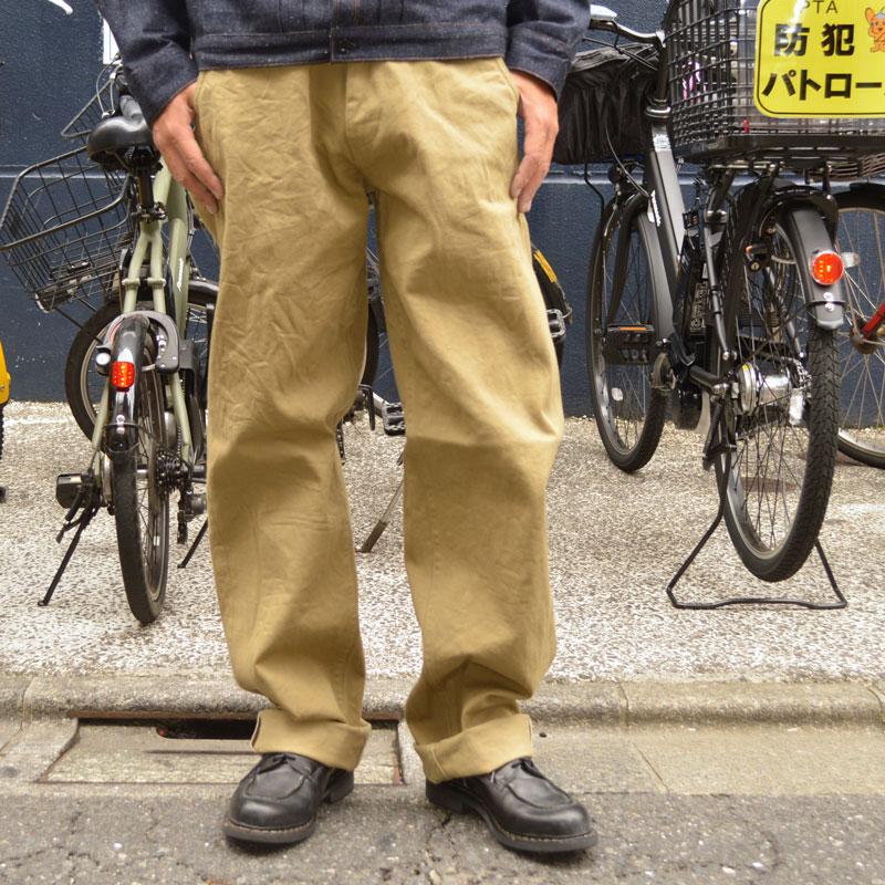 美品 鬼デニム パンツ サイズ:38 ブリティッシュドリル カラー デニムパンツ ONI-206-BR カーキ 日本製 ボトムス ジーンズ ジーパン【メンズ】【中古】 鬼デニム ONI DENIM 