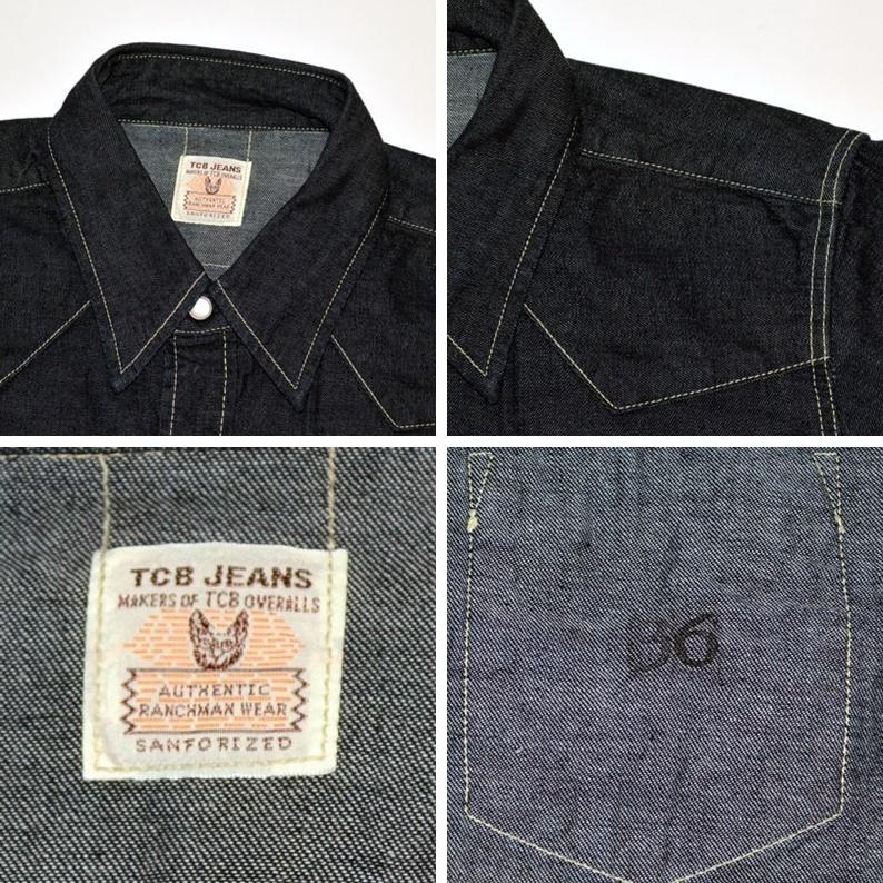 TCB jeans "Dude Ranch Shirt 8.5oz Denim" デュードランチシャツ 8.5ozデニム デニムシャツ ウエスタンシャツ [L/Sシャツ]