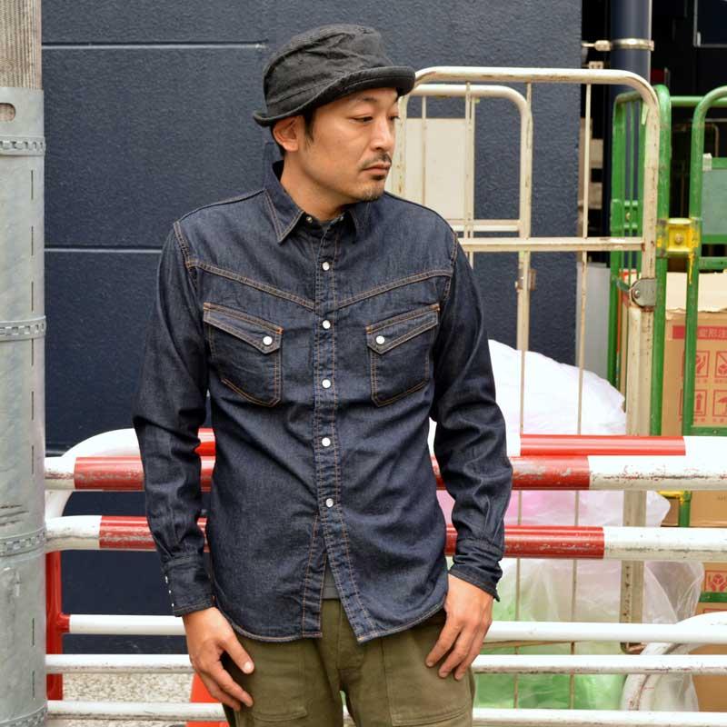 日本製　Dude Ranch デニムワークシャツ　デニムシャツ TCB jeans 