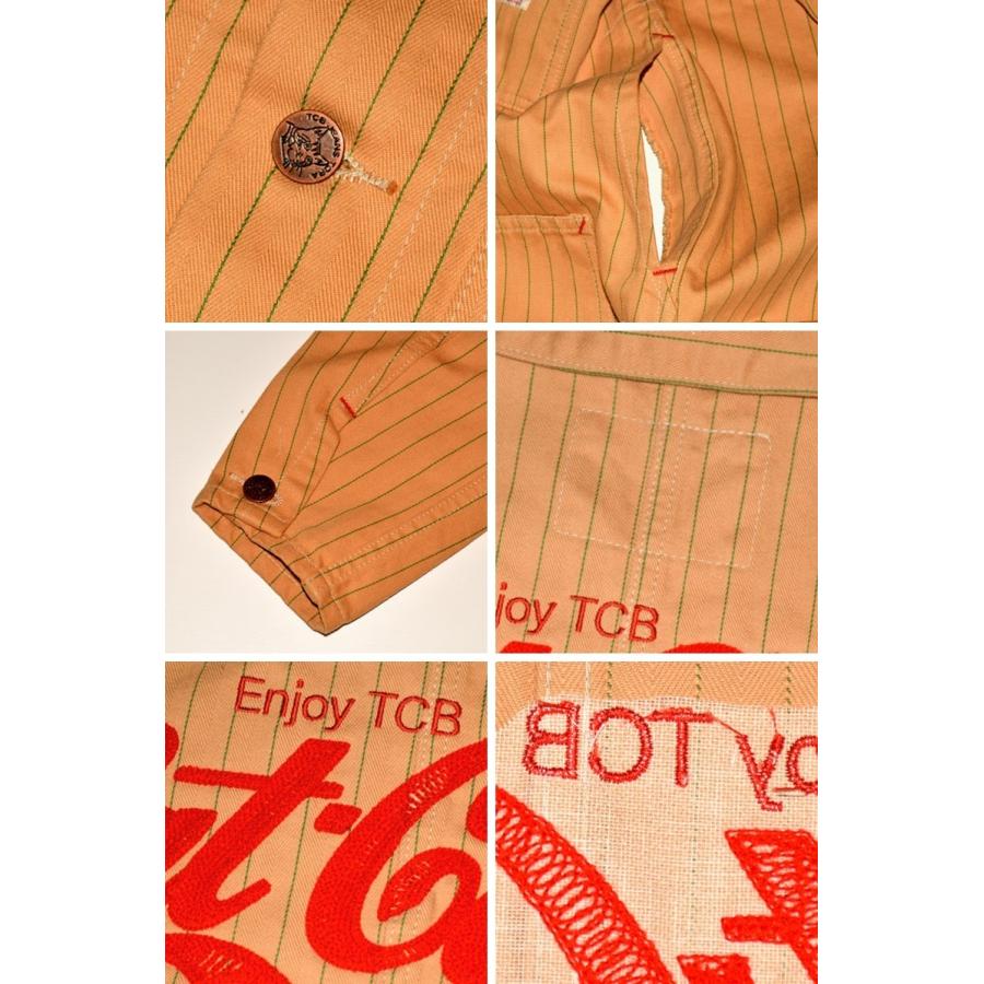 TCB jeans "Tabby's Coat Brown Soda Stripe" タビーズコート ブラウン ソーダ ストライプ 10oz ヘリンボーン ショップコート [アウター]｜bears｜05
