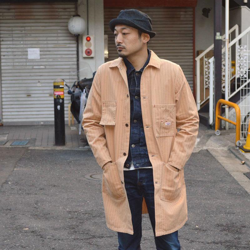 TCB jeans "Tabby's Coat Brown Soda Stripe" タビーズコート ブラウン ソーダ ストライプ 10oz ヘリンボーン ショップコート [アウター]｜bears｜09