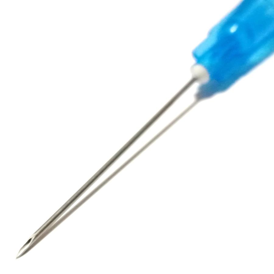 注射器の針 10個セット キャップ付き 23G ニードル 交換用 シリンジ プラスチック プリンター 補充インク用 実験・工作など 替え ブルー|bearshouse|03