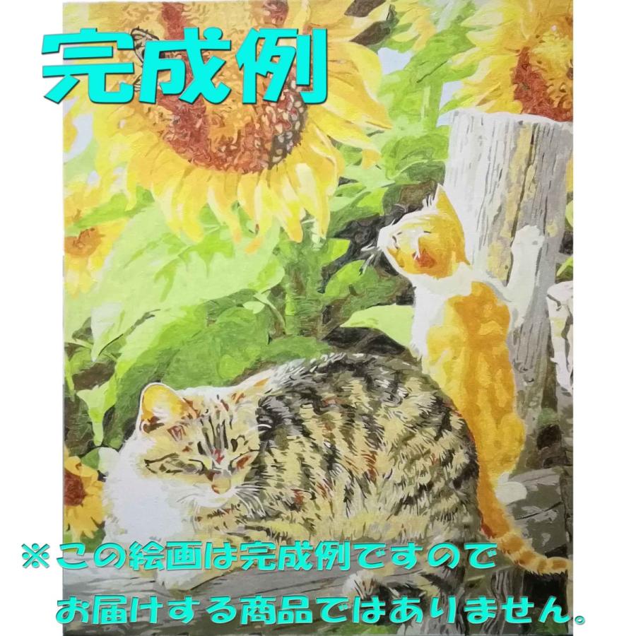 塗り絵 数字 絵の具 筆 フレームなし セット インテリア 絵画 ジグソーパズル 油絵風  6548｜bearshouse｜06