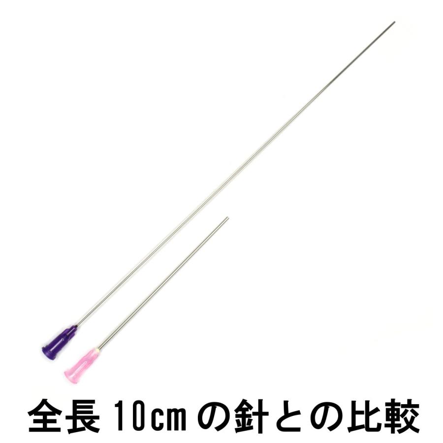 21G ロングニードル 注射器の長い針 1本 交換用 シリンジ プラスチック プリンター 補充インク用 実験など 替え 紫｜bearshouse｜02