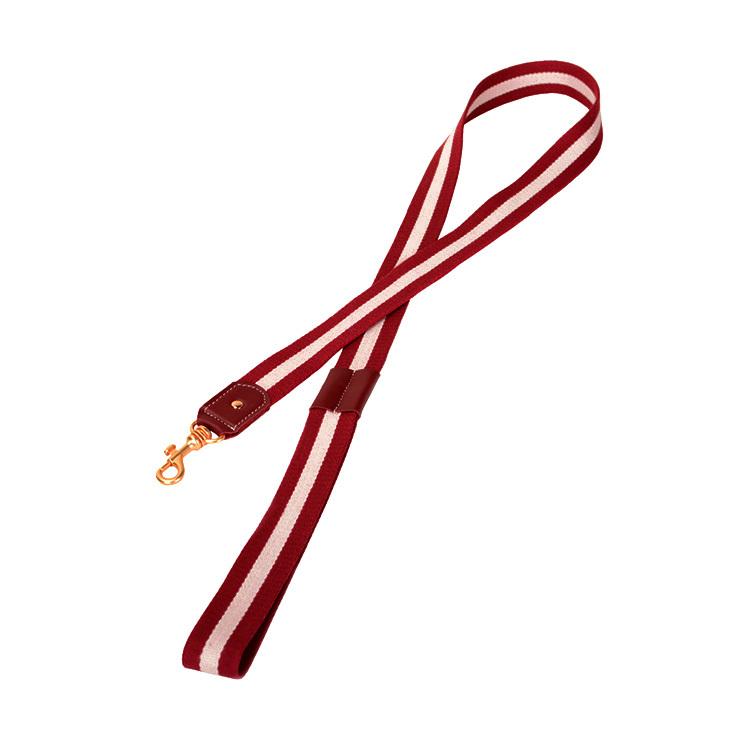 ペット用品 首輪 リード 犬 Lサイズ ワインレッド wine red 綿 牛革