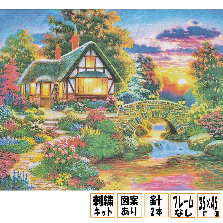 刺繍 クロスステッチ 手芸 セット DIY 風景 家 アート 壁掛け 趣味 装飾品 11CT xt019 | 