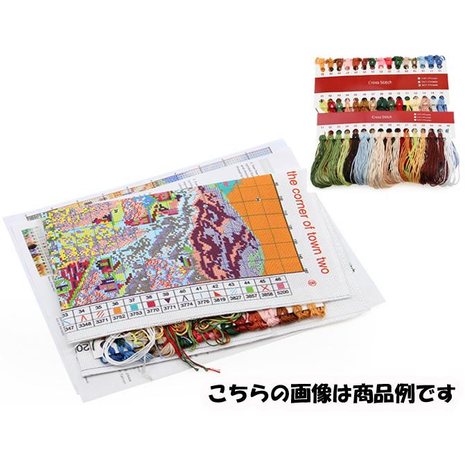 刺繍 クロスステッチ 手芸 縫い物 セット DIY 牛 牧場 アート 壁掛け
