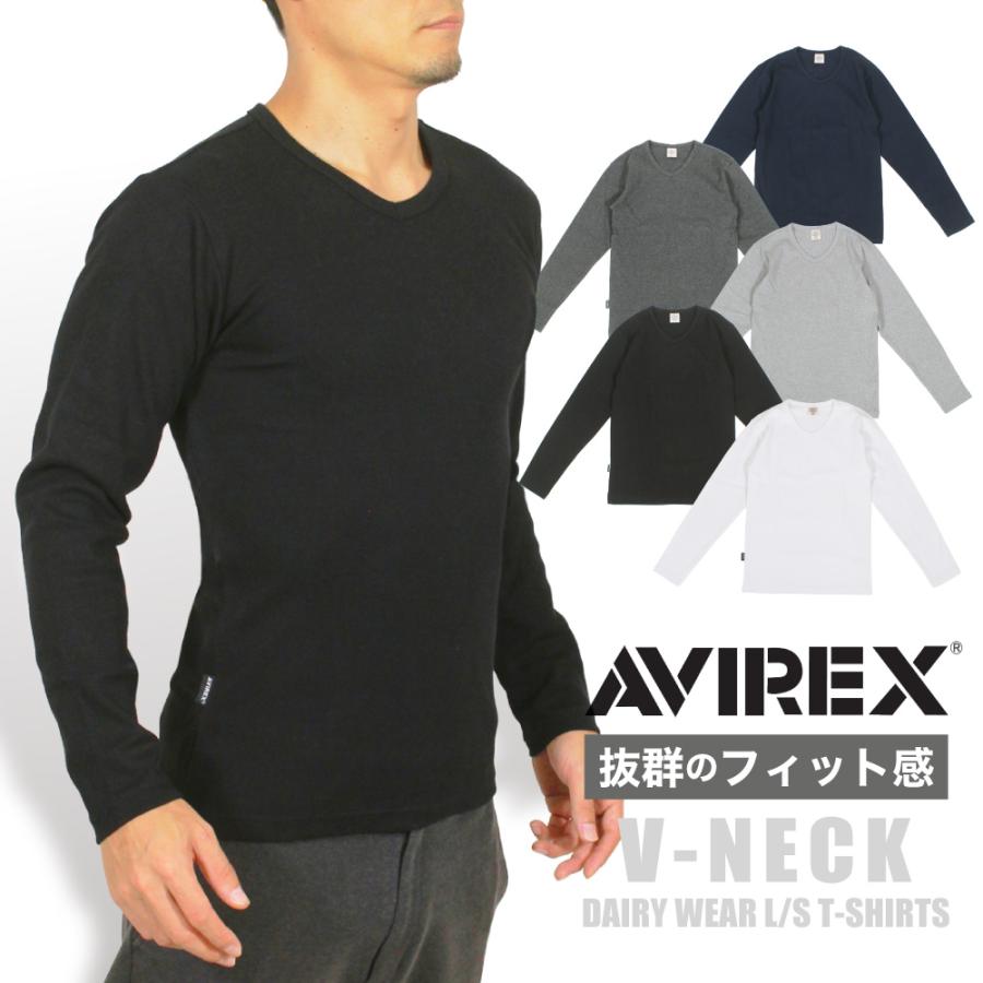 メンズファッション 海外花系 Avirex アビレックス デイリー Vネック 長袖tシャツ タイトフィット アヴィレックス ポイント10倍 ゆうパケット1点まで送料無料 m3g0yq0l Www Kbdav Ac In