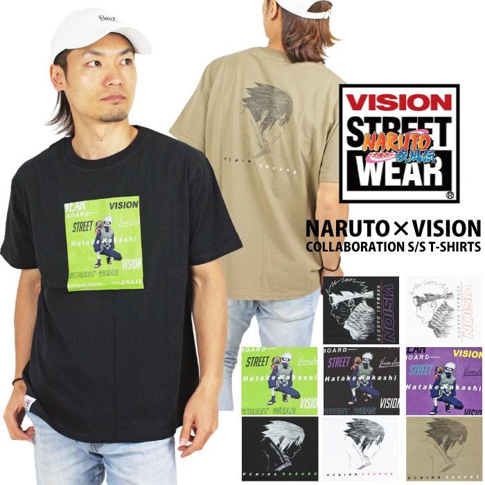 Vision Naruto コラボ 半袖tシャツ ビジョン ナルト サスケ カカシ キャラクターt Ksale ゆうパケット1点まで送料無料 Bears Store 通販 Yahoo ショッピング