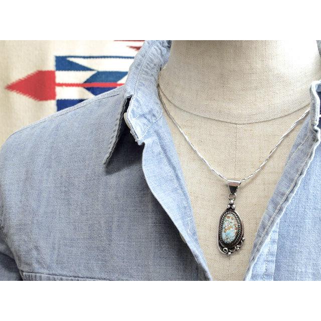 Indian Jewelry ナバホ リキッドシルバー・ネックレス 04-0087 3連 
