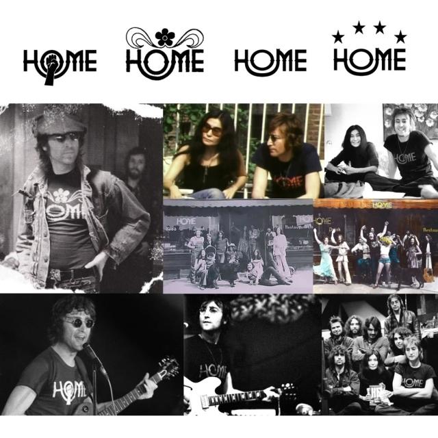 Lサイズ]HOME フィスト ジョン・レノン着用 復刻デザイン ロックT 