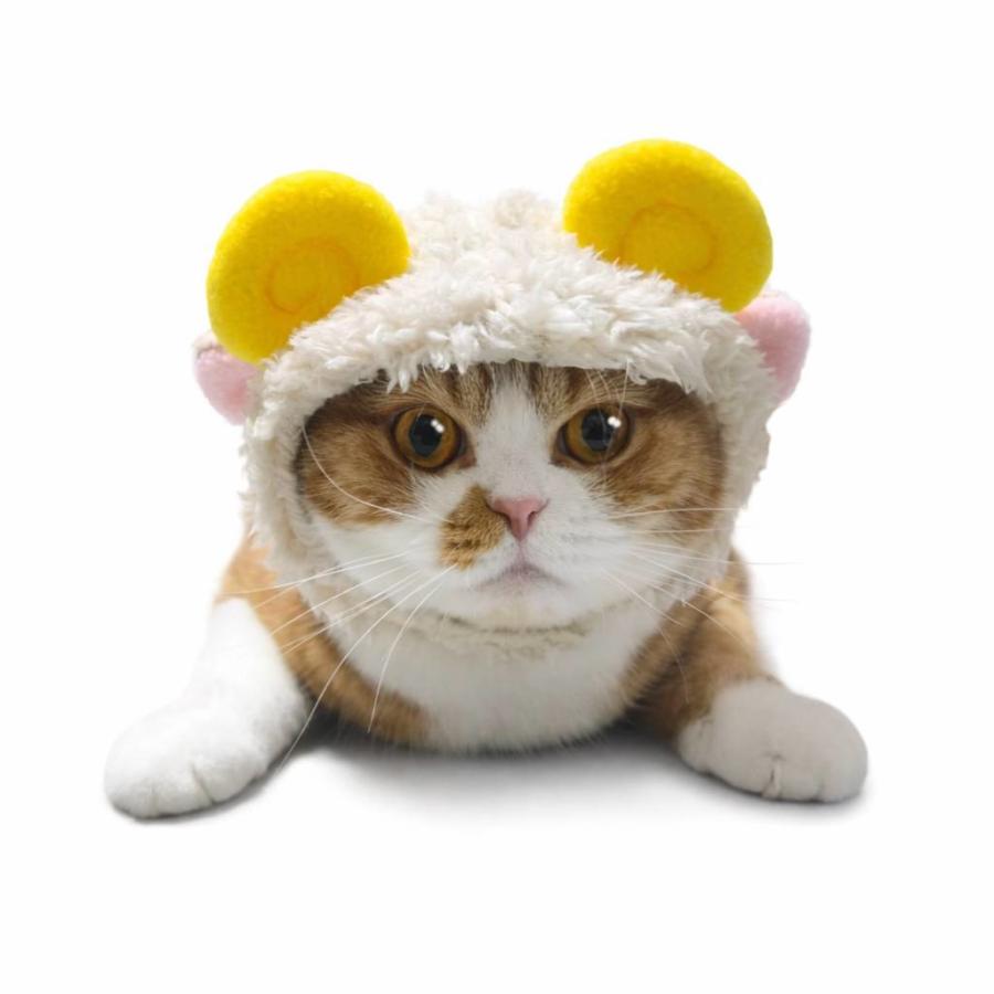 2027年 令和9年 干支 ひつじ 未 犬猫用コスプレ ヒツジのかぶりもの