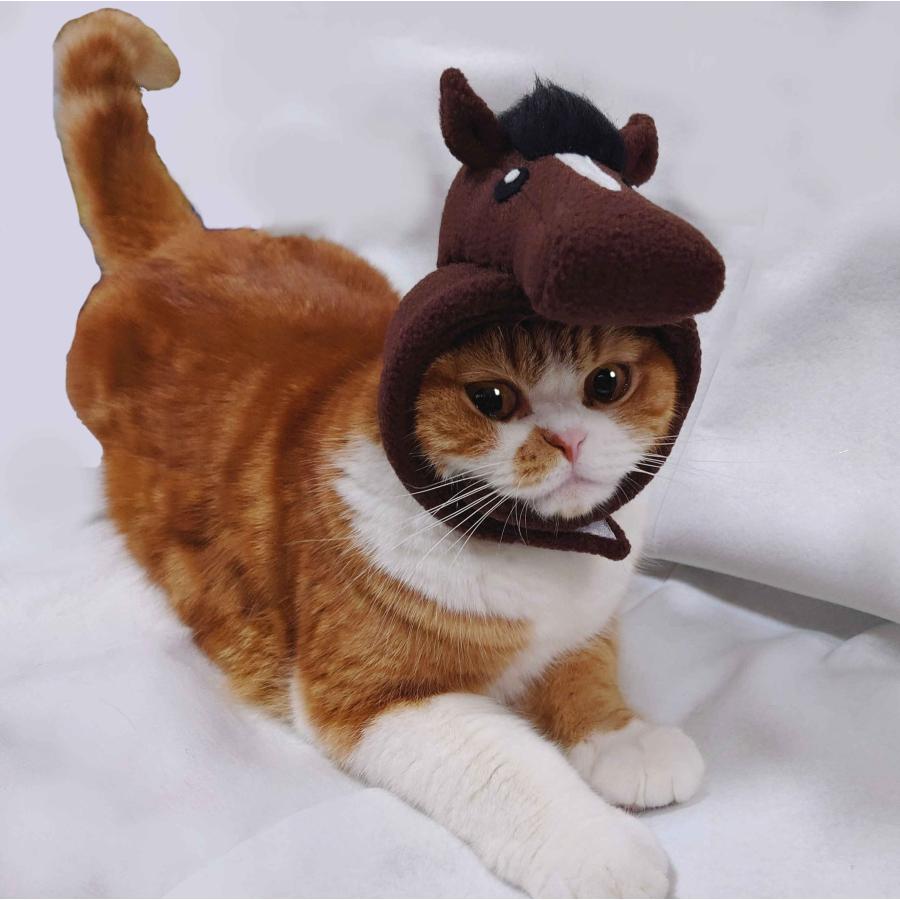 2026年 令和8年度 干支 犬猫用コスプレ 馬のかぶりもの（帽子