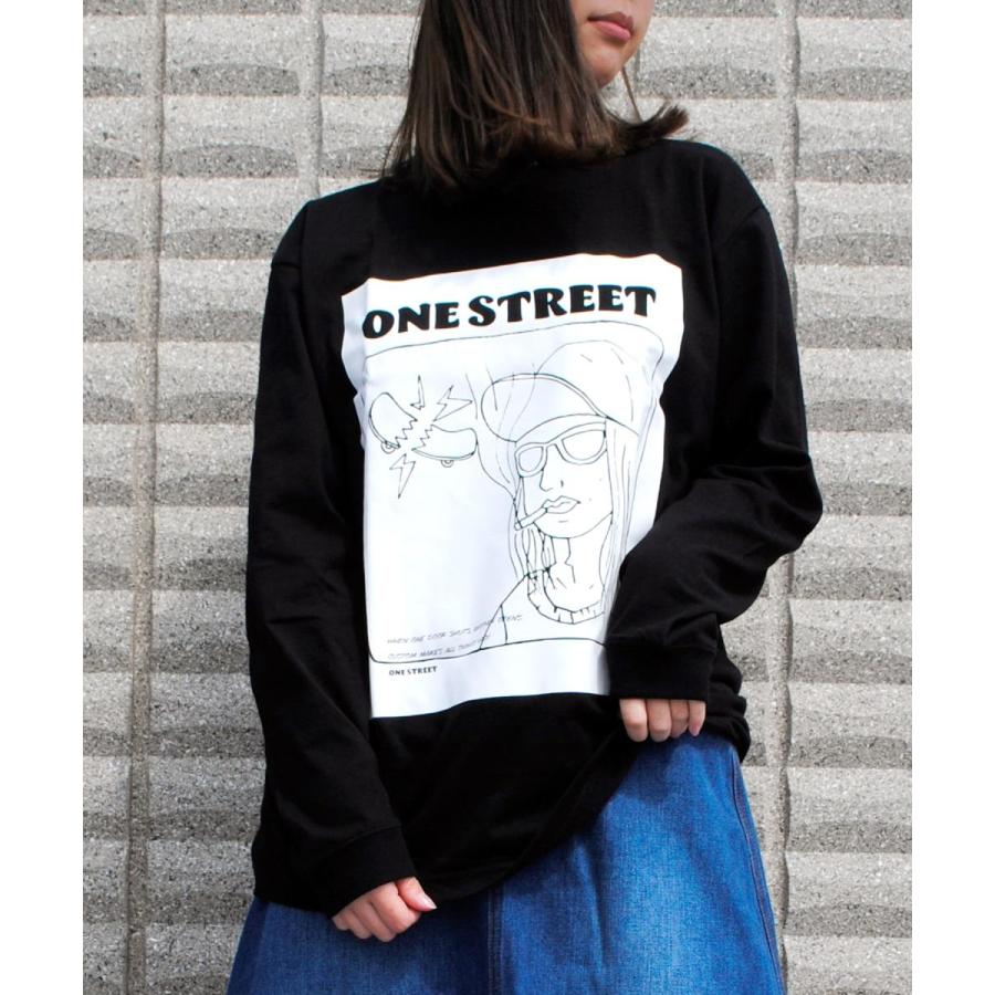 ロンT イラスト レディース 長袖Tシャツ プリントロンT Tシャツ 長袖 カットソー ロンティー ブランド おしゃれ クルーネック 服 春 夏 秋  冬 韓国 黒 白 :0000-ORGT004:BEATJIVE - 通販 - Yahoo!ショッピング