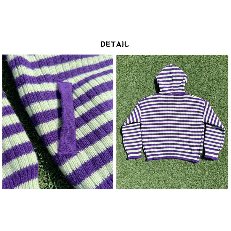 ニットパーカー紫 M53.（エムゴーサン）｜ニットパーカー（Lavender,Shocking Pink