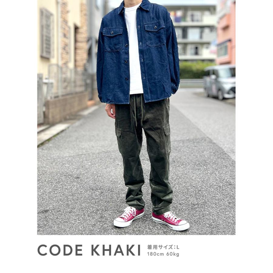 BEATJIVE カーゴパンツ メンズ コーデュロイ ワイド テーパード