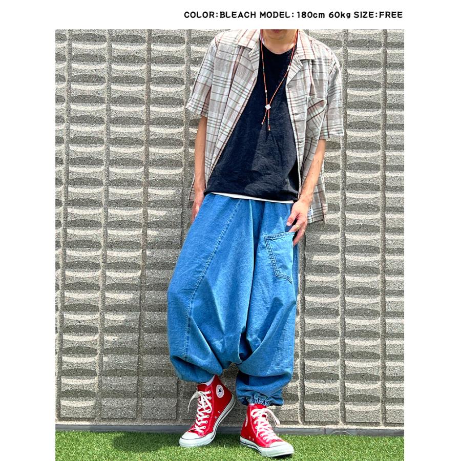 BEATJIVE サルエルパンツ デニム メンズ タイパンツ アラジン