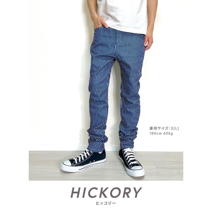 BEATJIVE ヒッコリー パンツ メンズ デニムパンツ ストライプ