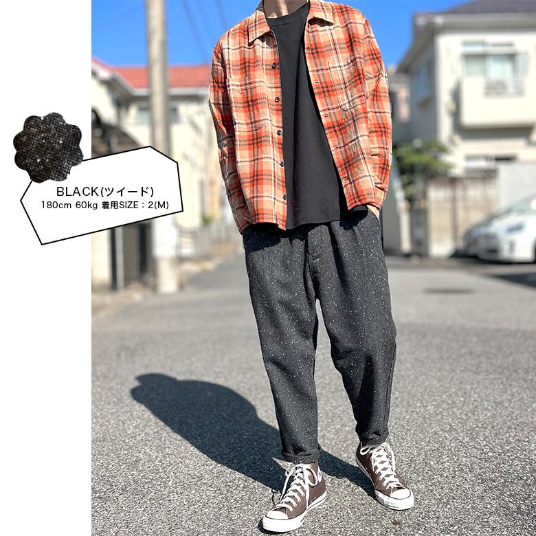 BEATJIVE（ビートジャイブ） シェフパンツ ワイドパンツ ツイード