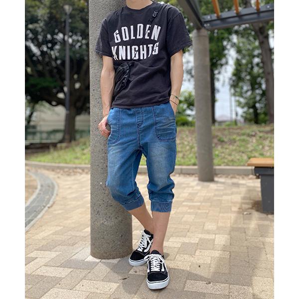 クロップド ジョガーパンツ 7分丈 キレイめ サルエル カジュアル スウェットパンツ カットデニム ストレッチ メンズ 30代 40代 50代 春 夏 秋 ゆったり 9213 7303b Beatjive 通販 Yahoo ショッピング