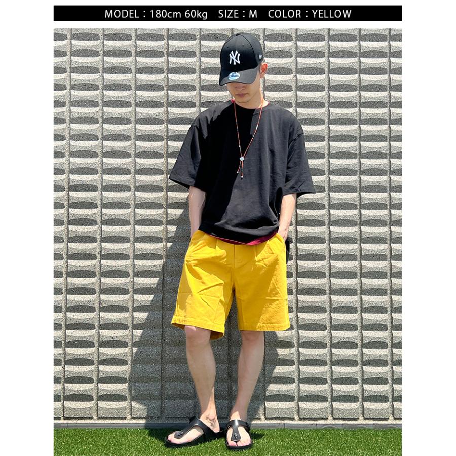 BEATJIVE（ビートジャイブ） ツータック カラー ワイド ショートパンツ