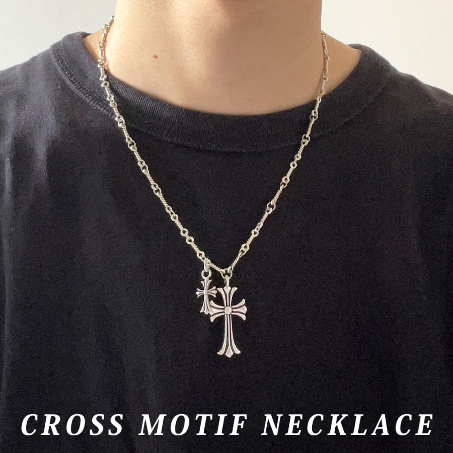 BEATJIVE クロスモチーフ ネックレス シルバー ステンレス BEATJIVE クロスモチーフ ネックレス シルバー ステンレス