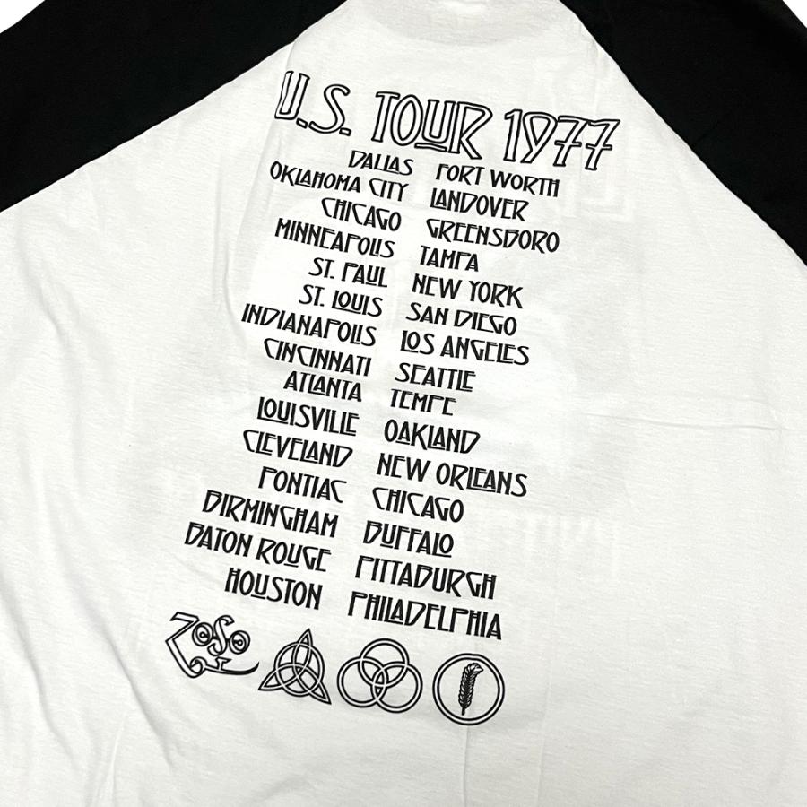 94年Led ZeppelinバンドラグランTシャツ BEATJIVE Led Zeppelin ラグラン Tシャツ 7分袖 メンズ