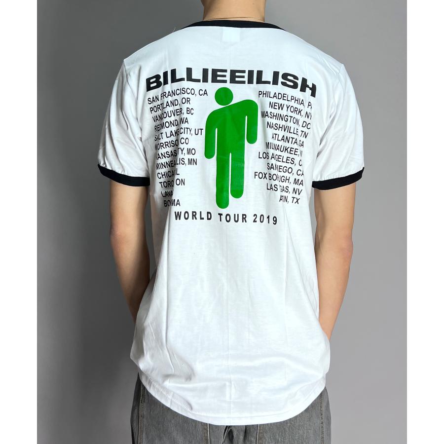 Billie Eilish リンガーTシャツ Lサイズ BEATJIVE ビリー・アイリッシュ Tシャツ 半袖 メンズ レディース