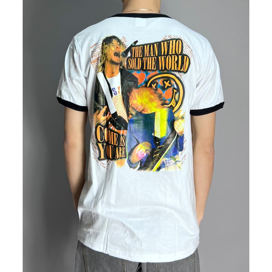 BEATJIVE Nirvana Tシャツ 半袖 メンズ レディース リンガー