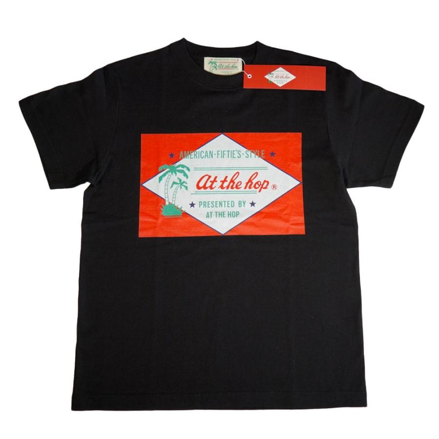 Tシャツ レッドロゴ ブラック サイズS AT THE HOP ロカビリー Tシャツ レッドロゴ ブラック サイズS AT THE HOP ロカビリー