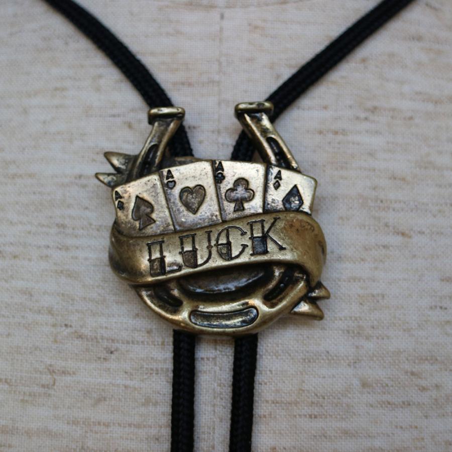 ループタイ ネクタイ ロカビリーファッション ブランド LUCK ブラック