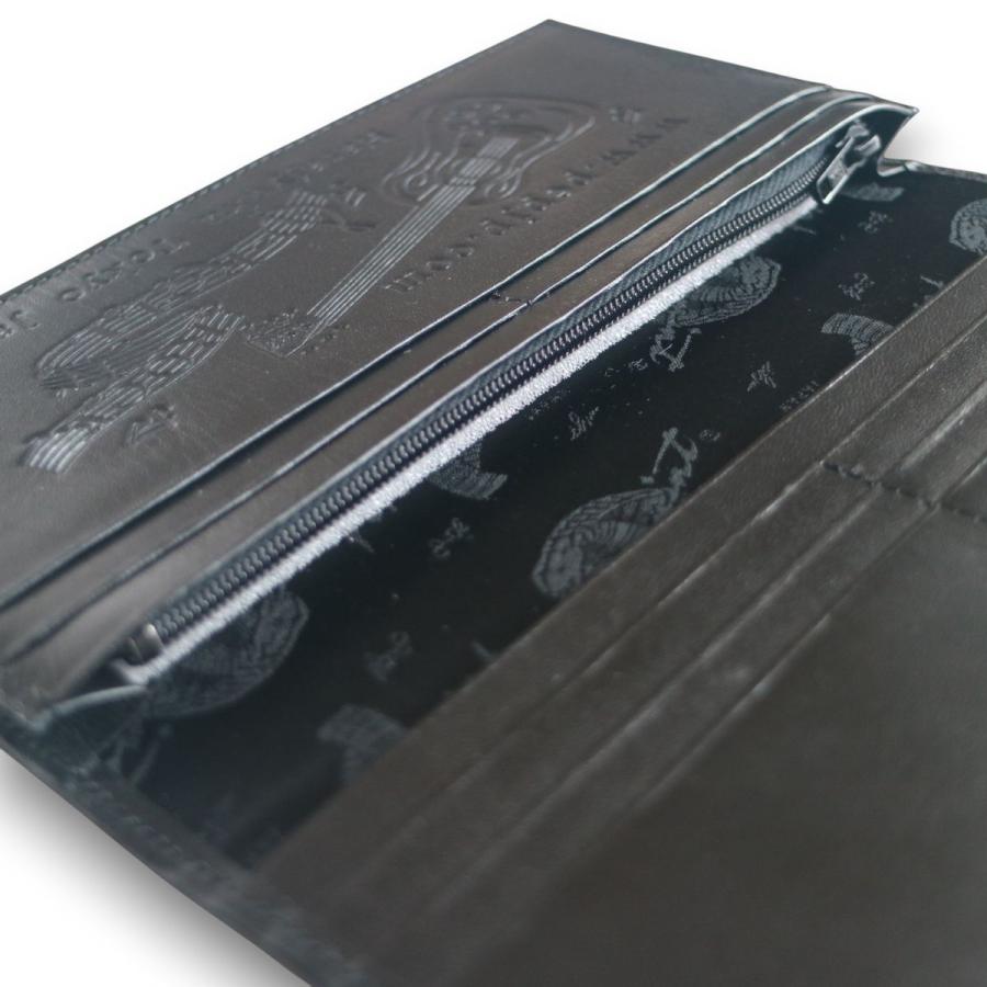 コブラ刺繍長束財布 RSW-3530 黒 TOKYO PEPPERMINT ロカビリー