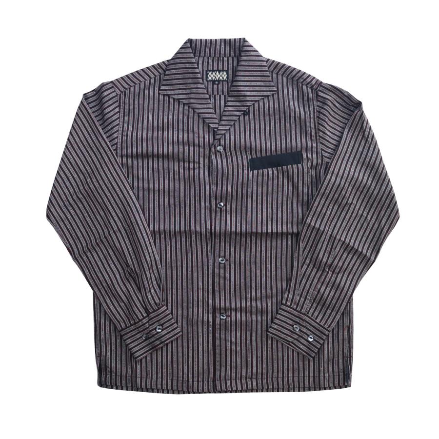 Lame Stripe Italian Shirts サイズL サヴォイ クロージング Lame Stripe Italian Shirts サイズL サヴォイ クロージング