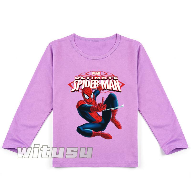 8色 Spider-Man スパイダーマン ロンT 長袖 Tシャツ 綿100％ 子供 キッズ レディース 通気性 運動会 ロングスリーブ 100-160CM｜beatystore｜07