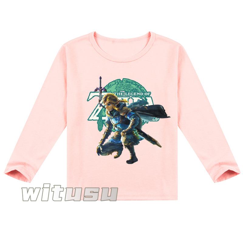 8色 Zelda ゼルダの伝説 ロンT 長袖 Tシャツ 綿100％ 子供 キッズ レディース 通気性 運動会 ロングスリーブ 100-160CM｜beatystore｜03