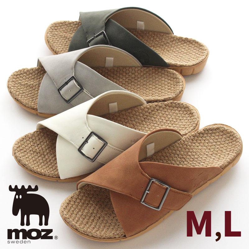 moz（モズ） 足サラ スリッパ スウェード 麻中 M L レディース メンズ